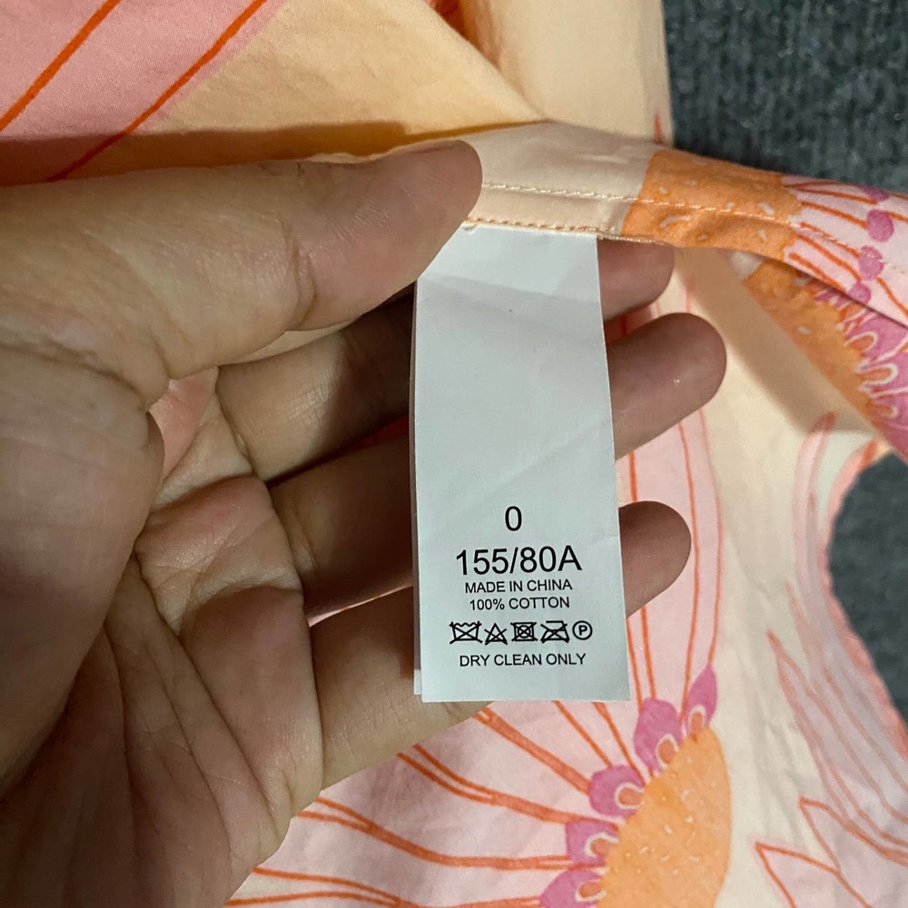 Kate Spade NY Midi Dress 0 XS Pink Falling Flower Wrap Short Sleeve Runway - Picture 14 of 15